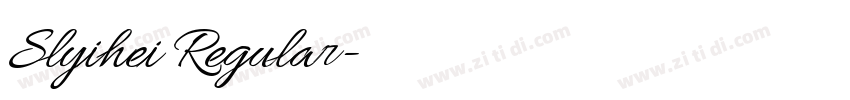 Slyihei Regular字体转换 Slyihei Regular字体转换